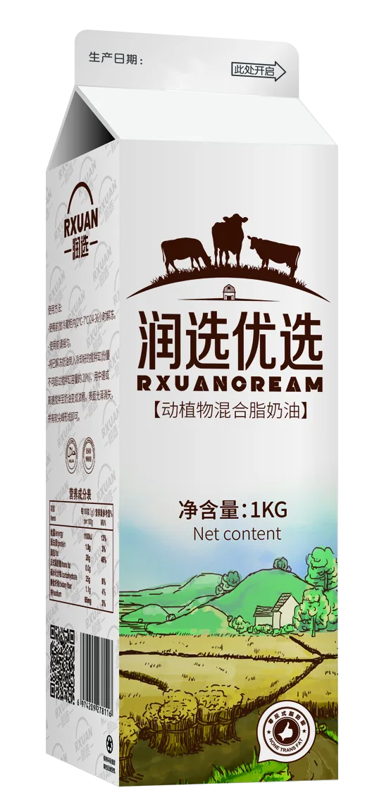 润选优选动植物混合脂奶油产品包装