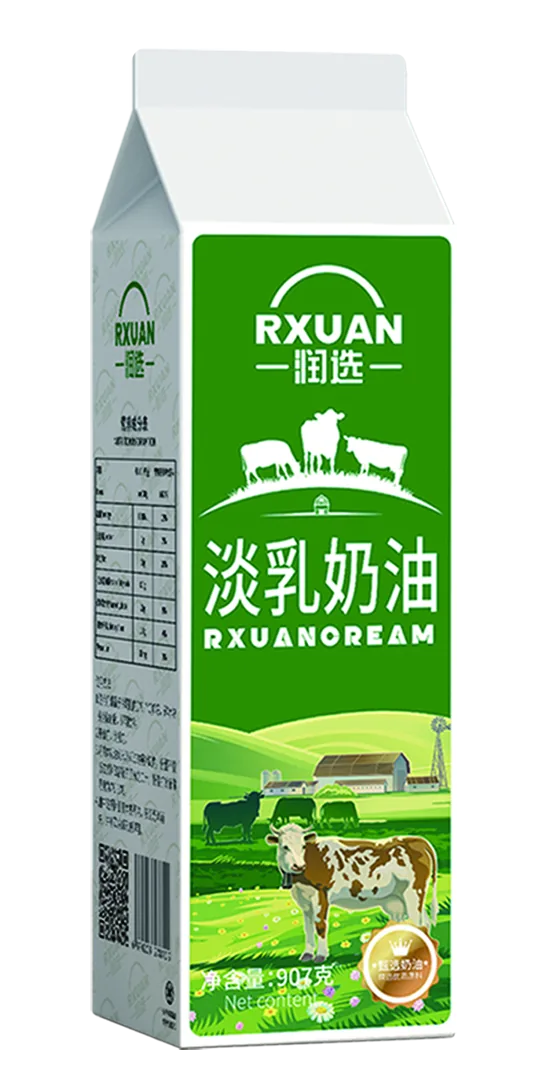 润选北海道牛奶风味含乳脂奶油产品包装