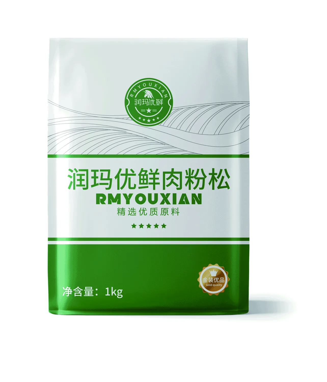 润玛优鲜芝麻海苔肉酥5A产品包装
